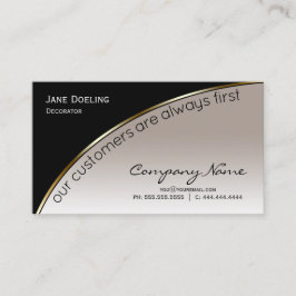 Beruflich Moderne Elegante Black Champagne Gold Visitenkarte