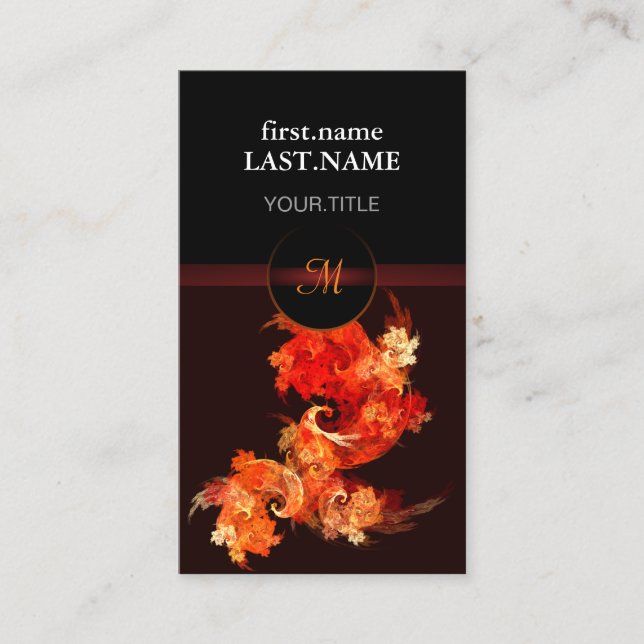 Beruflich Moderne Elegante Coole Feuervögel Visitenkarte (Vorderseite)
