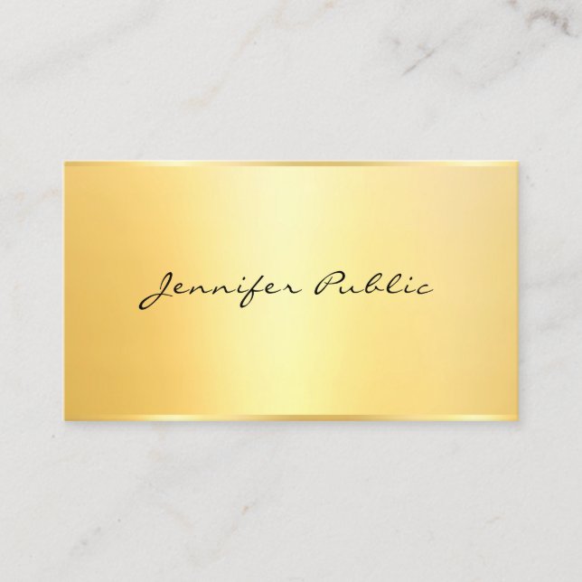 Beruflich Moderne elegante Imitate Gold Minimalist Visitenkarte (Vorderseite)