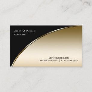 Beruflich Moderne Elegante Schwarz und Gold Visitenkarte