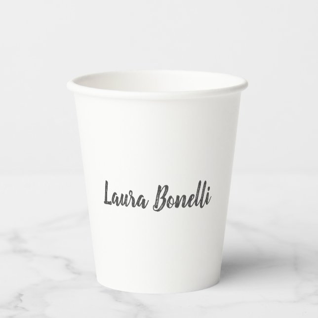 Beruflich moderne Minimalistische Bezeichnung Kall Pappbecher (Vorderseite)