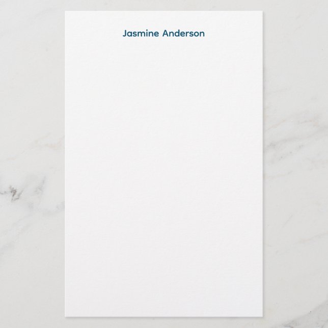 Beruflich Moderne Minimalistische Blauweiße Linde Briefpapier (Vorderseite)