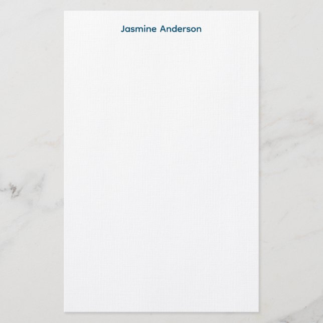 Beruflich Moderne Minimalistische Blauweiße Linde Briefpapier (Vorderseite)