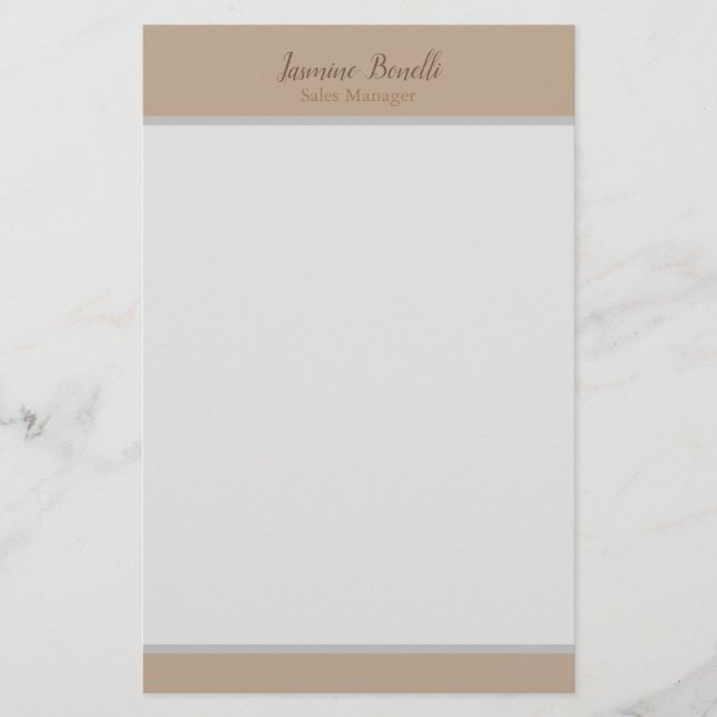 Beruflich Moderne Minimalistische Pastellfarben Briefpapier (Vorderseite)