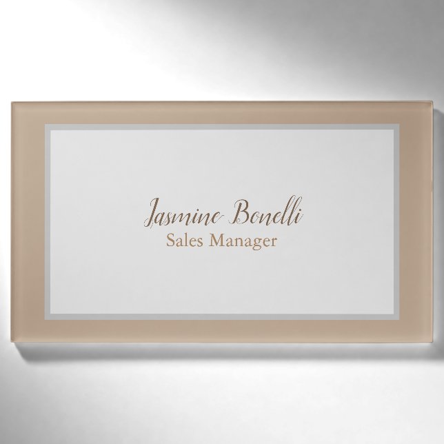 Beruflich Moderne Minimalistische Pastellfarben Namenschild (Vorderseite)