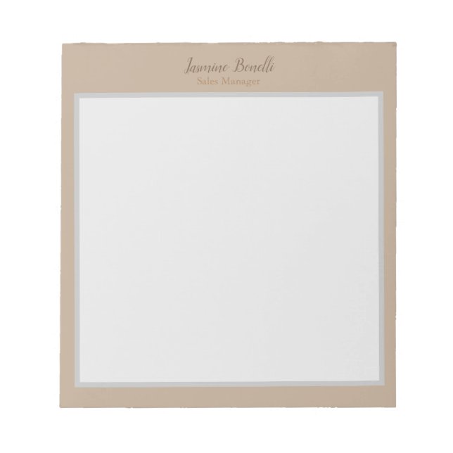 Beruflich Moderne Minimalistische Pastellfarben Notizblock (Vorderseite)