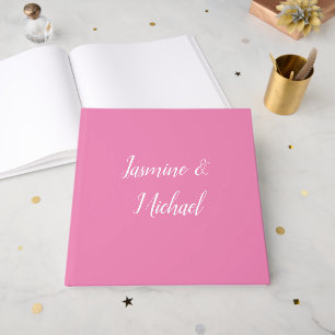 Beruflich Moderne Minimalistische Rosa Farbe Gästebuch
