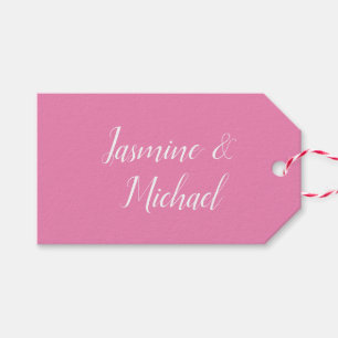 Beruflich Moderne Minimalistische Rosa Farbe Geschenkanhänger