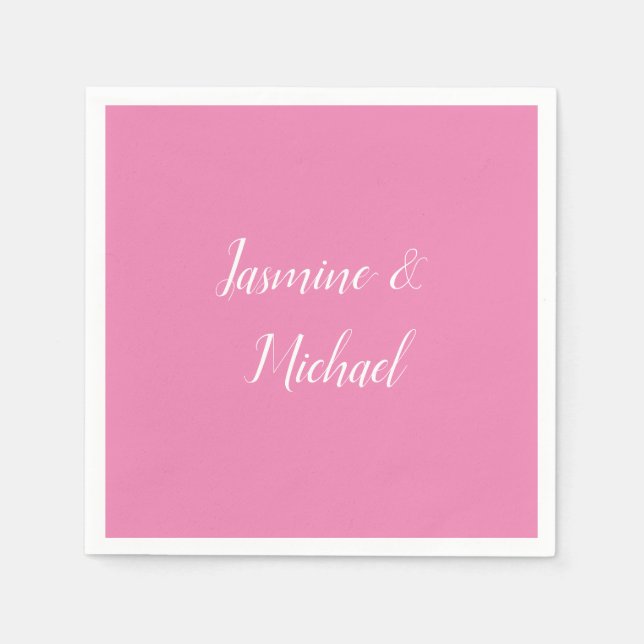 Beruflich Moderne Minimalistische Rosa Farbe Serviette (Vorderseite)