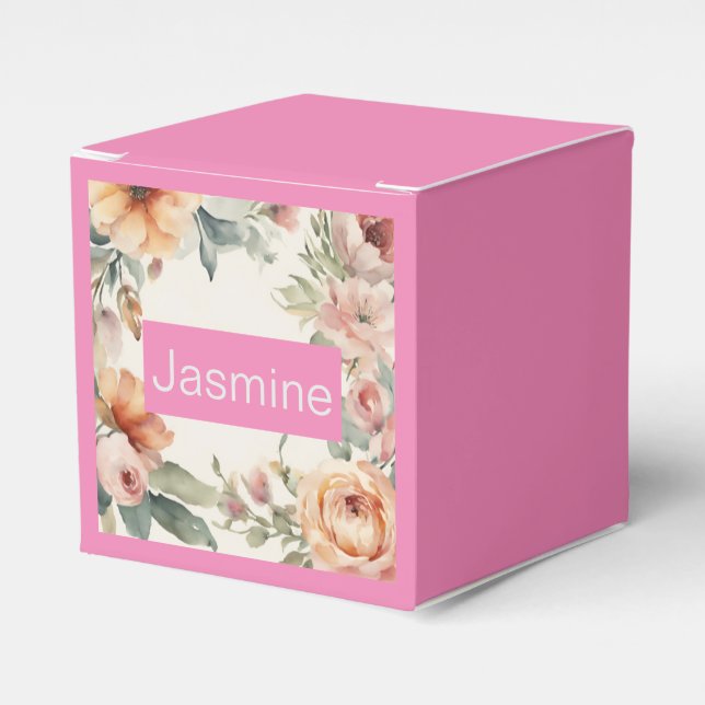 Beruflich Moderne Minimalistische Rose Blumenname Geschenkschachtel (Vorderseite)