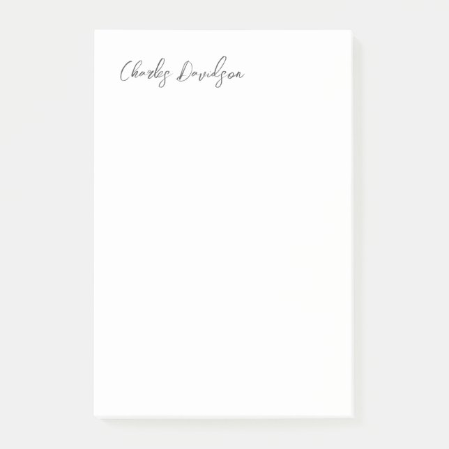 Beruflich Moderne Minimalistische Schlichte Kallig Post-it Klebezettel (Vorderseite)