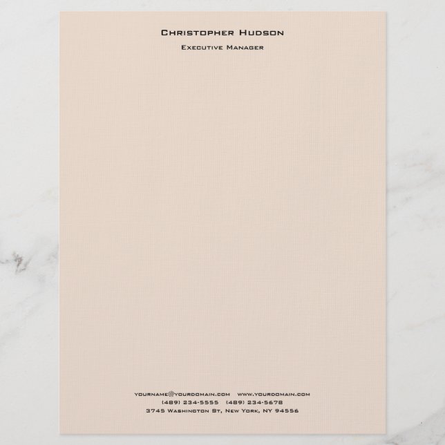 Beruflich Moderne Minimalistische Schlichte Wäsche Briefbogen (Vorderseite)