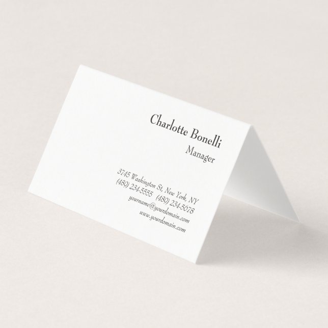 Beruflich Moderne Minimalistische Standardmatte Visitenkarten (Vorderseite)
