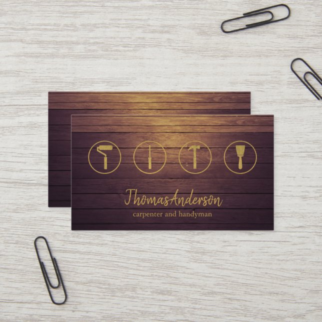 Beruflich Moderne Zuhause-Reparatur Handyman Visitenkarte (Vorderseite/Rückseite Beispiel)