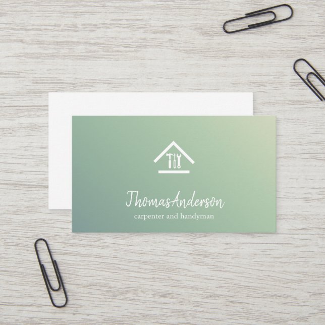 Beruflich Moderne Zuhause-Reparatur Handyman Visitenkarte (Vorderseite/Rückseite Beispiel)