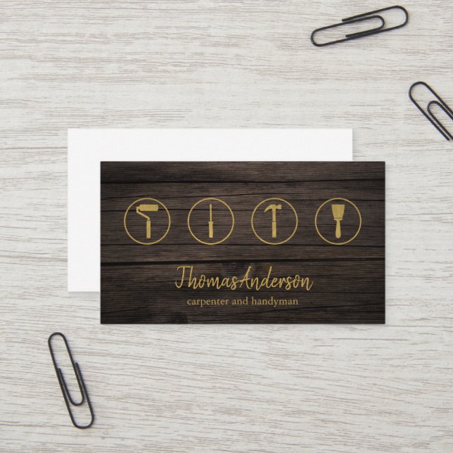 Beruflich Moderne Zuhause-Reparatur Handyman Visitenkarte (Vorderseite/Rückseite Beispiel)