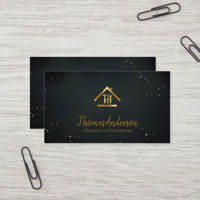 Beruflich Moderne Zuhause-Reparatur Handyman Visitenkarte (Vorderseite/Rückseite Beispiel)