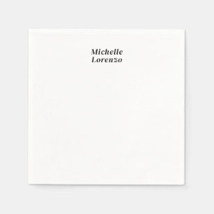 Beruflich Moderner einfacher Schlichter Name Schwa Serviette