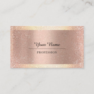 Beruflich Moderner Gold Glitzer Minimalismus Rose Visitenkarte