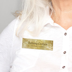Beruflich Moderner Luxus Glam Gold Glitzer Fossili Namensschild