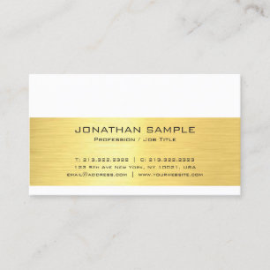 Beruflich Modernes, elegantes Gold Schlicht anmute Visitenkarte