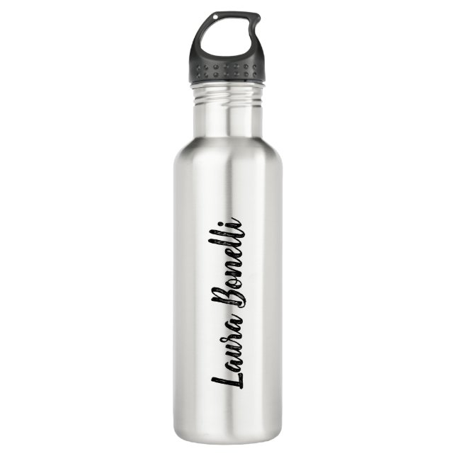 Beruflich Modernes Minimalistisches Schlicht Edelstahlflasche (Vorderseite)