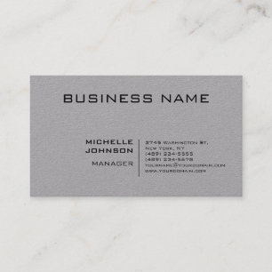 Beruflich Modernes Minimalistisches Schlicht Grau Visitenkarte