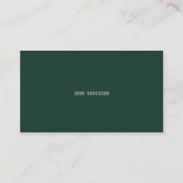 Beruflich Modernes Minimalistisches Smarald Green Visitenkarte (Vorderseite)