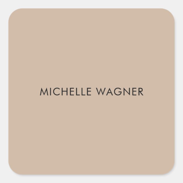 Beruflich Modernes Schlichtes Elegantes Minimalist Quadratischer Aufkleber (Vorderseite)