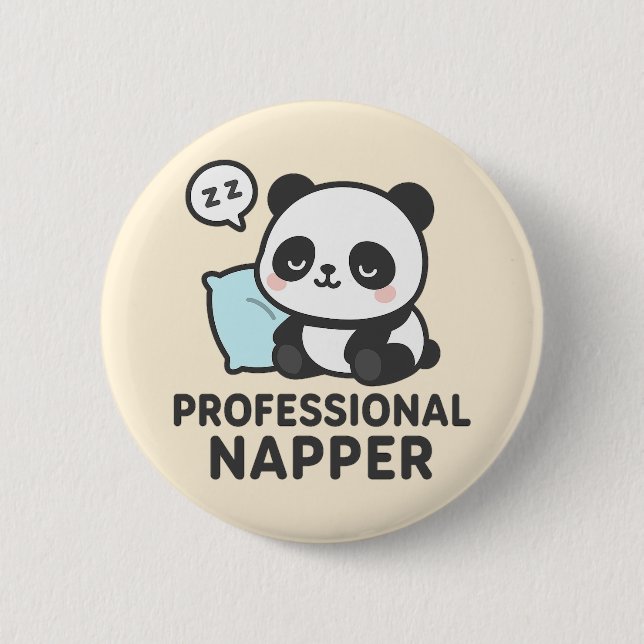 Beruflich Napper Panda Button (Vorderseite)