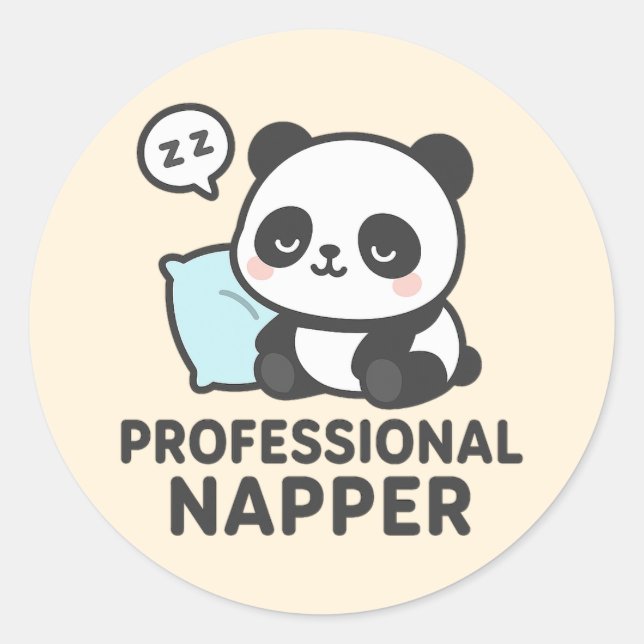 Beruflich Napper Panda Sticker (Vorderseite)