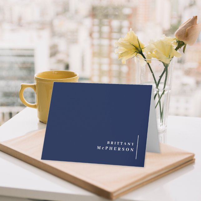 Beruflich Navy Blue Message - Dankeschön Karte (Von Creator hochgeladen)