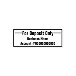 Beruflich nur für Einlagengeschäft Permastempel