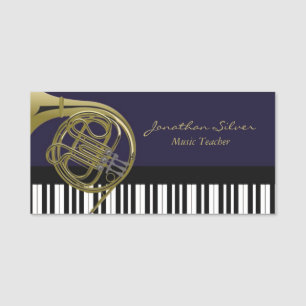 Beruflich Piano Französischer Hornmusiklehrer Namensschild