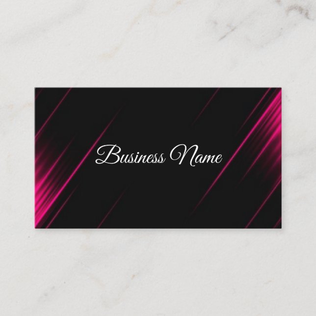 Beruflich Pink und Black Calligraphy Consultant Visitenkarte (Vorderseite)