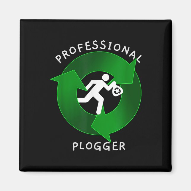 Beruflich Plogger - Jogger-Plogging-Umgebung Magnet (Vorne)