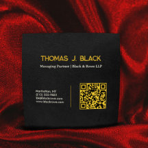 Beruflich Premium Gold Black Leather Modern QR