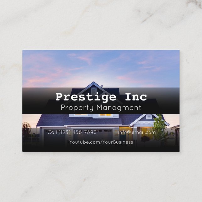 Beruflich-Property-Manager Visitenkarte (Rückseite)