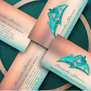 Beruflich Real Anwesen Agent Broker Blue House Visitenkarte