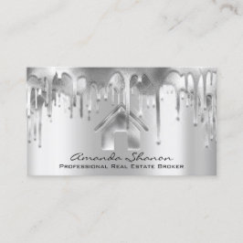 Beruflich Real Anwesen Broker Agent Silver Gray Visitenkarte