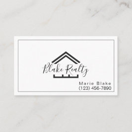 Beruflich Realtor Realty Visitenkarte