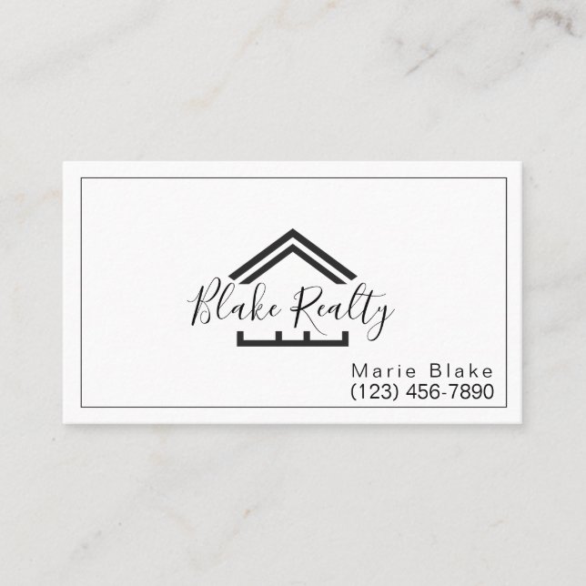 Beruflich Realtor Realty Visitenkarte (Vorderseite)