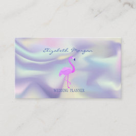 Beruflich rosa Flamingo, holografisch Visitenkarte