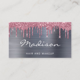 Beruflich rosa Glitzer, Haarfett und Schminke Visitenkarte