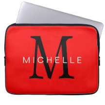Beruflich-Rot-Monogramm Ihr Name