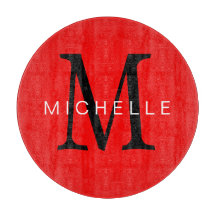 Beruflich-Rot-Monogramm Ihr Name