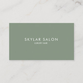 Beruflich Sage Green Minimalistisch Visitenkarte