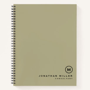 Beruflich Sage Green Notizbuch