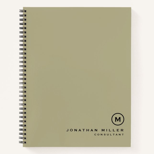 Beruflich Sage Green Notizbuch (Vorderseite)