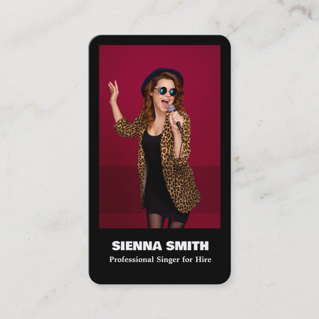 Beruflich Sänger Visitenkarte (Vorderseite)